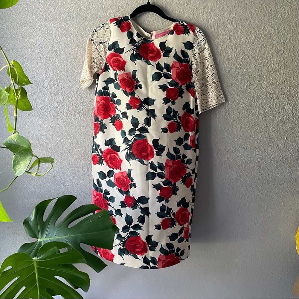 Manoush Red Rose Sheath Dress